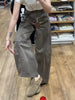 High Waist Straight Leg Workwear Trousers Women's Spring Autumn Casual American Style Multiple Pockets Loose Fit Wide Le