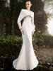 High Street Designer Vestido Women's Diamonds Beaded Cape Sleeve Floor Length Maxi Long Dress
