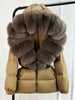 Lagabogy Winter Women Big Real Fox Fur Collar 90%White Duck Down Coat Female Streetwear Loose Hooded Warm Puffer Jacket