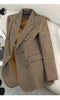 Spring Autumn Women's Suit&Blazer Jacket Design Versatile Temperament Herringbone pattern Coat Top