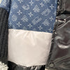 Women's Patchwork Hooded Down Jacket Knitted Sleeves Letters Thickened White Duck Down Outerwear Jackets for Women