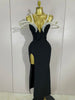 Designer Pearls V Neck Maxi Long Bandage Bodycon Dress Women Celebrity Evening Party Birthday Gowns Singer Stage Costumes