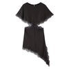 Women Sexy Patchwork Lace Dress Hollow Waist Asymmetrical Mini Dresses Woman Elegant Lady Party Club Evening Dress