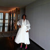 Women Deep V Lantern Long Sleeve Chiffon Maxi Dress Waist Tie Flowy A Line Dress Elegant Wedding Guest Evening Casual Dress
