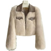 Spring and Autumn Korean Chic Polo Collar Loose Fur Coat Women Clothing Winter Coat Faux Fox Fur Plush Short Jackets Women Tops