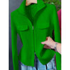 Zipper Short Knitted Cardigan Sweater Women's Spring Autumn Korean Versatile Coat Top Turn-Down Sweater Solid