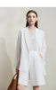 Women's Coat Autumn Autumn Turned Over Collar Color-block Spliced Fabric Casual Loose Blazers For Woman 12641083
