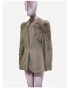 Autumn Winter Elegant Chic Short Fitted Faux Fur Blazer Women Single Button Puff Sleeve Fluffy Jacket