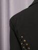 Solid Patchwork Bandage Designer Coat for Women Notched Collar Long Sleeve Spliced Irrgular Metal Buckles Slim Jacket Female