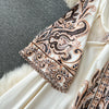 Retro Court Style Printed Dress Women Autumn Winter Flared Sleeve Vintage Long Dresses Ladies Slim Autumn Winter Long Robe