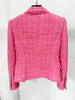 High Street FW Designer Jacket Women's Slim Fitting Tassel Fringed Tweed Blazer