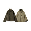 Women Reversible Double Sided Jacket Coat Stand Collar Plaid Loose Fit Warm Coats Casual Office Work Outerwear Spring