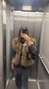 Floral Jacquard Faux Fur Trim Jacket Women V Neck Single Button Long Furry Cuff Cropped Coats Winter Vintage Party Coat