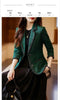 Autumn Winter Ladies Casual Blazer Women Black Green Beige Plaid Jacket Female Long Sleeve Single Breasted Slim Coat