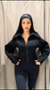 Casual Women's Waist Cinched Cropped Jackets Lapel Zipper Puff Sleeve Female Coats Spring Lady Commute Outwear