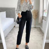 balck Flared Pants women's pants elegant Urban High Waist slim Tailoring pants for woman Office Wear Woman Trousers