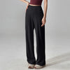 Elastic High Waist Wide Leg Yoga Pants Women Sexy Hip Lifting Gym Pilates Workout Pant Solid Color Slim Straight Sport Trousers