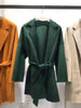 Autumn Women Elegant Double-sided Long Sleeve Solid Color Cardigan Cashmere Soft Coat Female 2W402