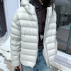 Fall Lightweight Hooded Puffer Jacket Russian Winter Women Zip Up Solid Warm Cotton Padded Outerwear Quilted Coat Куртка