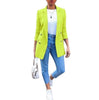 Plus size Western lapel cardigan mid-length temperament suit jacket for women
