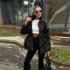 Camouflage Stand Collar Jackets Women's Casual Zipper Drawstring Waist-cinching Pockets Coat Autumn Ladies Outwear