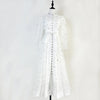 Spring Vintage Diamond Dress Women Stand Collar Lantern Sleeves Single Breasted Elegant Party Dresses Ladies Chiffon Long Robe