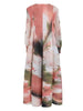 Chic Print Pleated Women's Dresses Color-block Design Round Neck Lantern Sleeves Long Dresses Spring 2AA4759