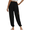 Women Yoga Pants High Waisted Slit Wide Leg Haren Pants Gym Leggings Casual Solid Hollow Workout Trousers Gym Home Wear