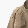 Casual Suede Jackets Women Loose High Neck Long Sleeves Pocket Zipper Coats Female Autumn Winter Chic Solid Outwear