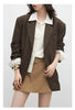 Retro Women Blazers Korean Casual Laple Loose Solid Office Lady Suit Jackets Female Clothing Spring Autumn