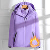Woman Hiking Jacket Winter Outdoor 3 In 1 Waterproof Windproof Coats Warm Thickened Solid Camping Climbing Fleece Hooded Jacket