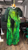 Niche Chic Printting Pleated Women's Two Pieces Set Irregular Pullover Top And Elastic Waist Wide Leg Pants 2DB3867