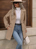Autumn/Winter Women's Casual Coat Flattering Loose-Fit Notched Lapel Single-Row Multi-Button Mid-Length Wool Blazer