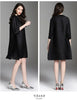 Autumn Style Pleated Autumn Style Women's Loose Large Size Mid-length A-line Dress