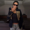 Street Women Jacket Urban Button V-neck Long Sleeve Patchwork Panelled Female Coat Spring Autumn Chic Lady Outwears