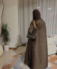 Solid Color Cardigan Long Robe Folded Windbreaker For Women Loose Casual Coffee Long Coat 2DB2952