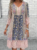 Elegant Women Dress Loose Casual Dress Women Printed Dress Temperament