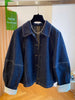 Women Denim Jackets Korean Style Dark Blue Long Sleeve Single Breasted Coats Spring Autumn Vintage Loose Jacket Tops