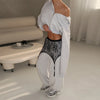 Loose Fit Lace Pants Women's Elastic High Waist Lounge Trousers Spring Lady Bohemian Casual Bottoms