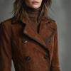 Ropa Elegante Mujer Autumn Winter Lapel Western Style Jacket Women's Long Windbreaker Jacket Capotto Donna Manteaux