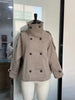 Women Stand Collar Spring Woolen Coats Single Breasted Loose Female Long Sleeve Jacket Office Lady Street Short Coat