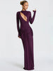 Hollow Out Long Sleeve Sexy Maxi Dress Women Gown Elegant O Neck Draped Ruched Bodycon Club Party Long Dress