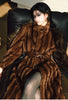 Spring Winter Long Soft Thick Warm Brown Faux Mink Fur Coat Women Elegant Chic Fluffy Overcoat