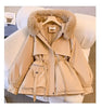 Detachable Pai Overcomes Women's Winter Casual Down Cotton Thicken Hooded Coat Female loose Warm Wool Overcoat