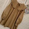 Dresses for Women Ruffles Peter Pan Collar Long Sleeve Oversized Robe Femme A-line Sweet Shirt Dress Vestidos De Mujer