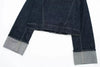 Women Denim Set Casual Lapel Long Sleeve Crop Jacket Buttons Female Vintage Wide Leg Loose Jeans Long Pants