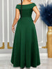 Off Shoulder Evening Dress Women Solid Maxi Long Dresses With Sleeves Wedding Bridesmaid Elegant Party Dresses Woman