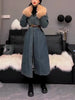 Women's Lamb's Wool Patchwork Cowboys Cotton Coat Jacket Winter Long Overcoat Coat Comfort Winter Coat Women