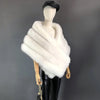 Woman Real Fox Fur Shawl Vest Jacket Fluffy Fur Cape Natural Fur Poncho Fur Lady Scarf Wrap Coat Shawl Wedding Party Clothing