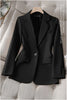 Autumn Winter Women Blazer Ladies Long Sleeve Formal Jacket Coat Black Pink Apricot Blazers Female Casual Tops Outerwear